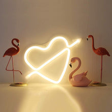 Load image into Gallery viewer, LED NEON LIGHT CUPID HEART DECOR
